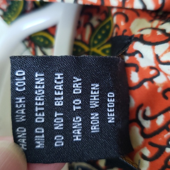 D'iyanu Wrap Romper Shorts Small Orange Green African Print Sleeveless Cotton - Picture 16 of 16